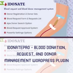 IDonatePro - Blood Donation, Request, And Donor Management WordPress Plugin