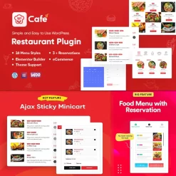 WP Cafe Pro v2.2.8 - Restaurant Reservation, Menu & Food Ordering for WooCommerce