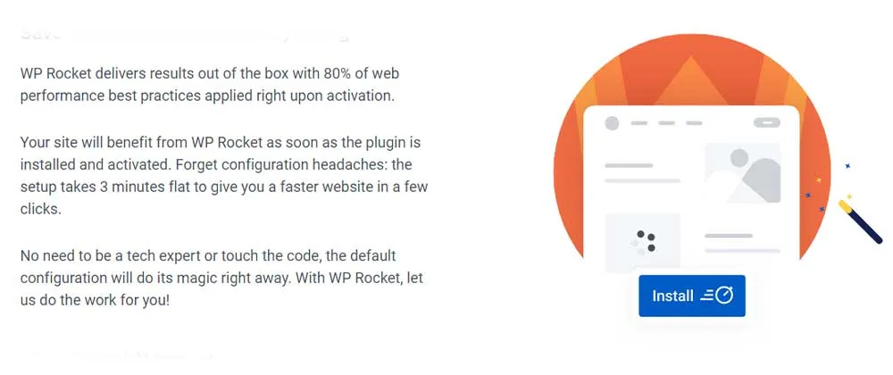  WP Rocket - Save time: let us do the heavy lifting